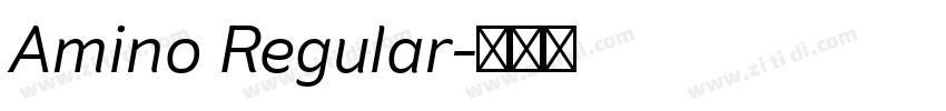 Amino Regular字体转换